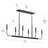 Reines 6-Light Matte Black Linear Chandelier-127380279