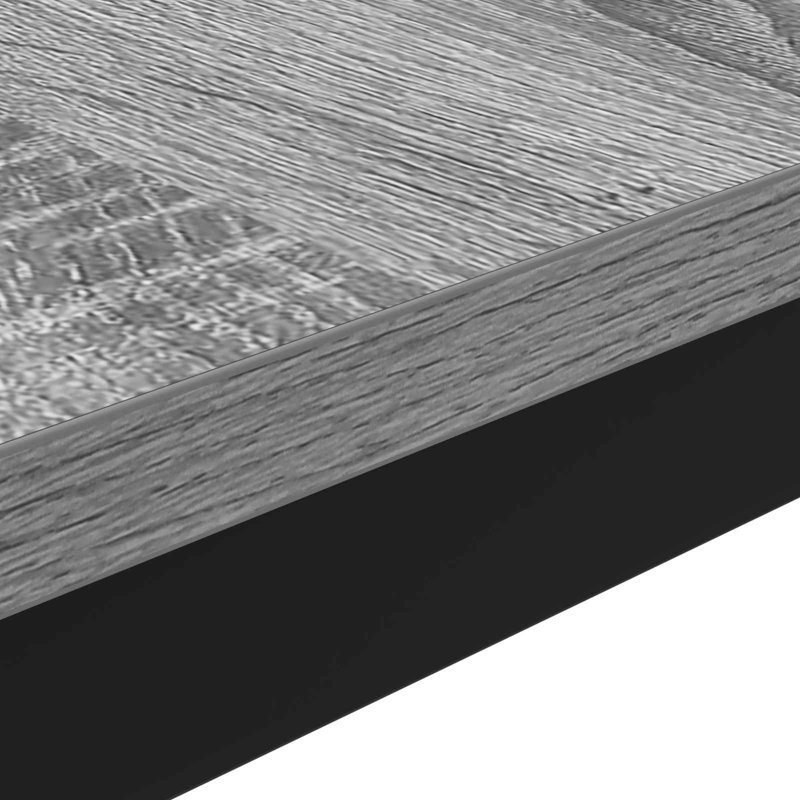Coffee Table, Grey Sonoma, Black, 45cm. H x 100cm. L x 50cm. W