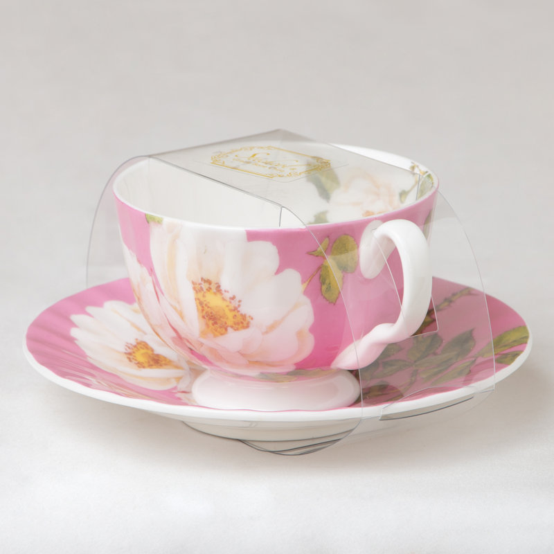 Ensemble de 2 tasses à thé et soucoupes Bush China Blush Rose