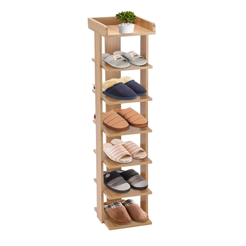 7 Pair Shoe Rack, Beige