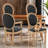 French Style Vintage Solid Wood Upholstered Dining Chair Set-1367719052-1357781861