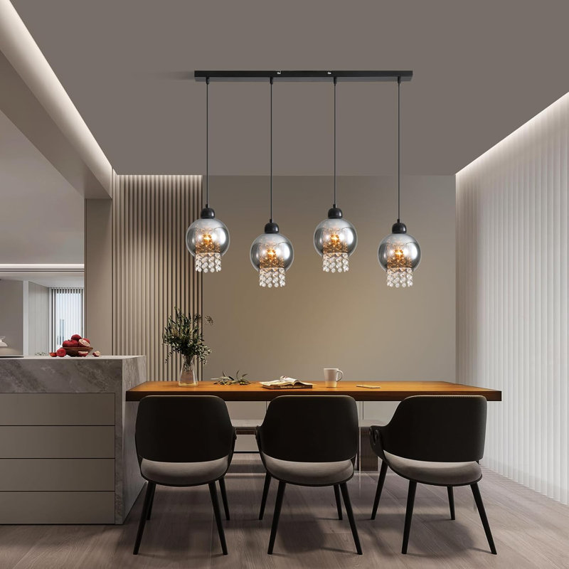 4 - Light Matte Black Cylinder Pendant
