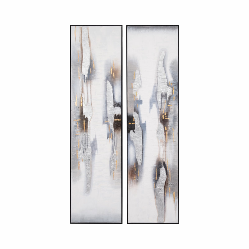 Ensemble de 2 peintures encadrées sur toile