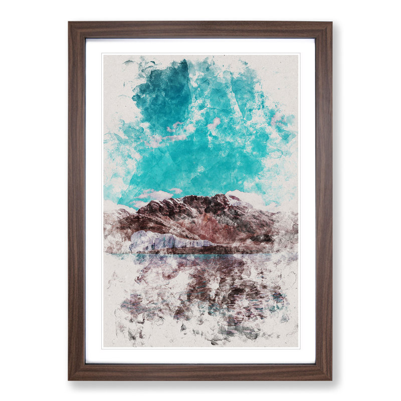 Pastoruri Glacier in Peru Vol.2 - Picture Frame Graphic Art, 36cm H x 27cm W x 2cm D, Walnut Framed