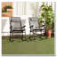 Ensemble de 2 chaises berçantes ergonomiques pliables pour l'extérieur Outsunny