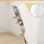 Armoire de salle de bain haute avec tiroir - 2 portes, caractéristique, fabrication blanche 1 tiroir, option de tablette réglable,