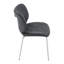 Chaises de salle à manger de qualité supérieure gris foncé avec dossier haut en cuir ciré à l'huile, ensemble de 4