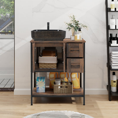 Free-Standing Farmhouse Single Bathroom Vanity With Sink