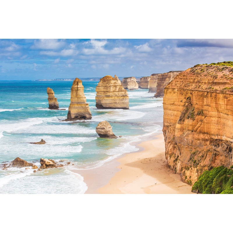 Twelve Apostles Rocks tsvibravAqua Blue; White; Beige; Brown; Green501520274, 51cm H x 76cm W