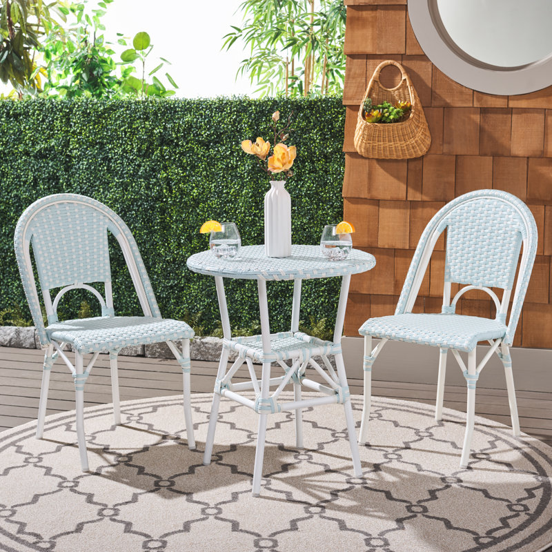 Ensemble bistro 23,75 po Adreian, Blanc, Bleu