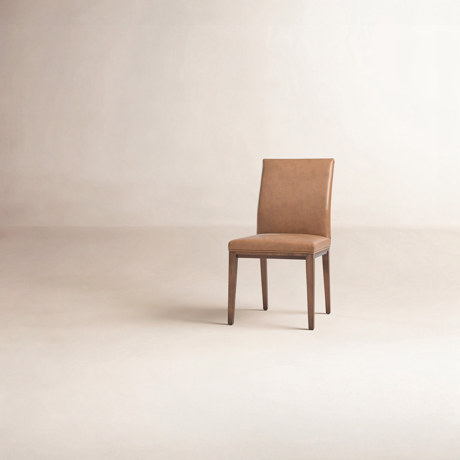 Arden Genuine Leather Dining Chair, Brown