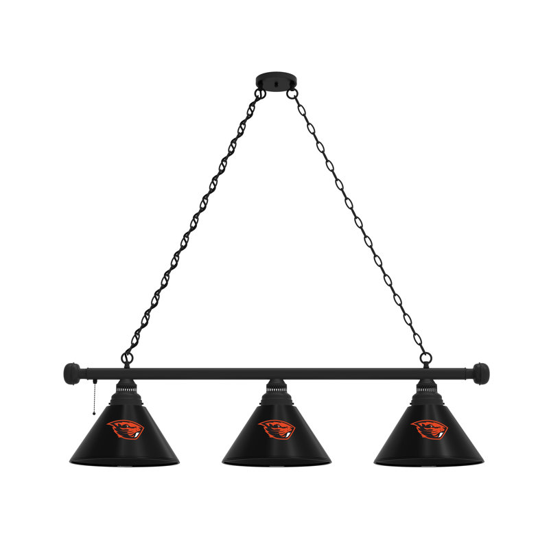 3 - Light Pool Table Lights Pendant, Black, Oregon State Beavers