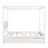 Wood Canopy Bed With Trundle Bed ,Size Canopy Platform Bed With Support Slats .No Box Spring Needed, Brushed