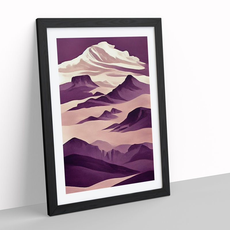 Mountain - Framed Print, Black, 46cm H x 34cm W x 2cm D