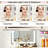 Vanity Desk Set with Mirror & Lights Power Outlet Cushioned Stool Drawer & Shelves-1344536416