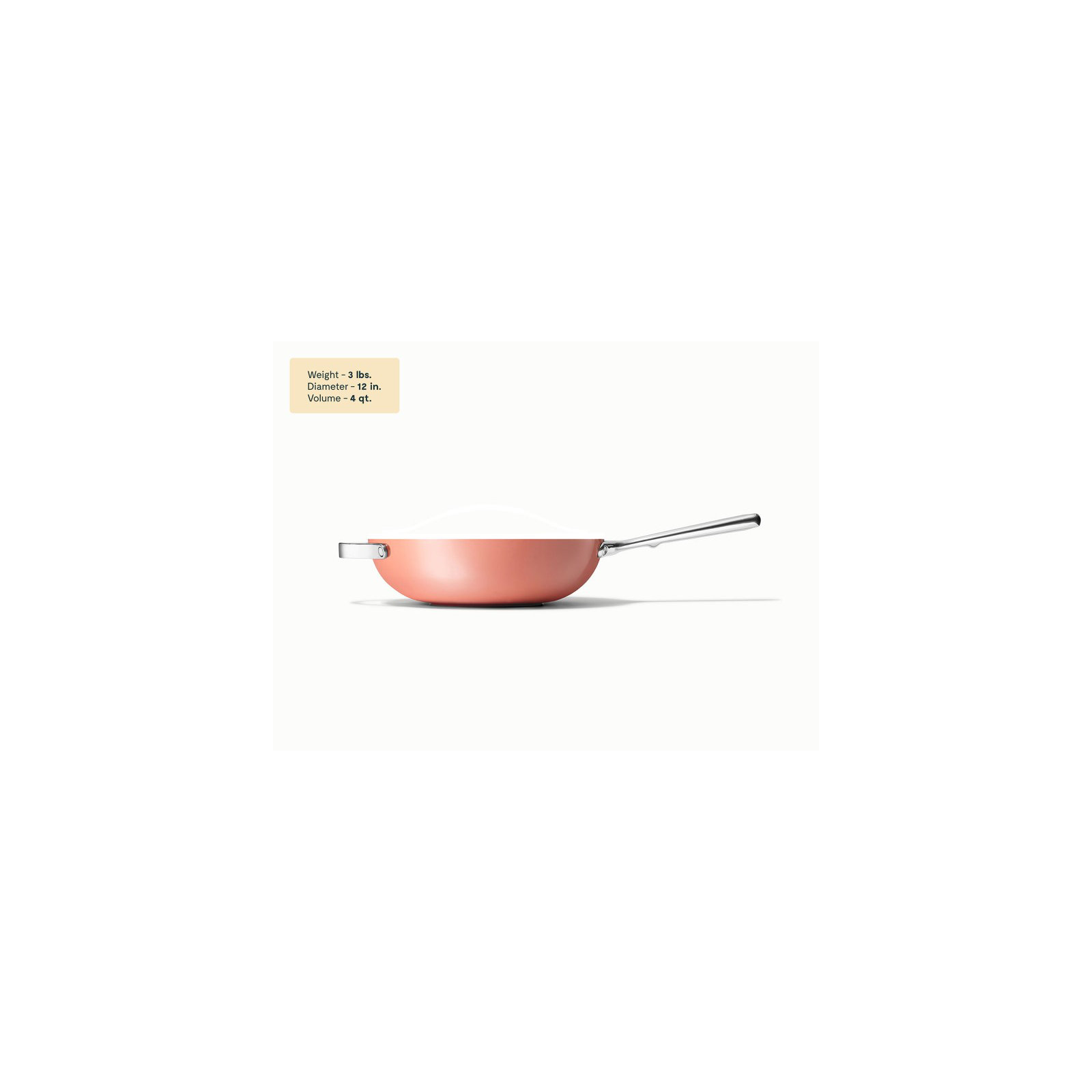 Caraway Nonstick Ceramic Fry Pan, 12", Perracotta