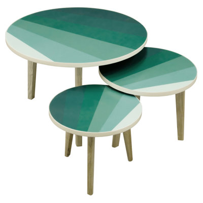 Round Lamp Table - Pink Hues - Small