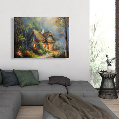 Enchanted House - White Canvas for Elegant Home Decor