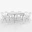 Ensemble de table de salle à manger pliable Laesha-46031218-46031219