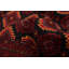 Tapis noir et rouge Teimani 3 pi 7 po x 5 pi 8 po