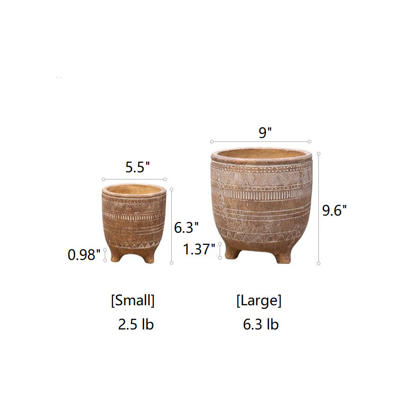 Saihan Pot Planter, 6.3" H x 5.5" W x 5.5" D