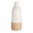Jehlani Stoneware Ceramic Vase with Cylindrical Body, Side Handle & Rustic Two-Tone Texture in Modern Casual Style-86748932