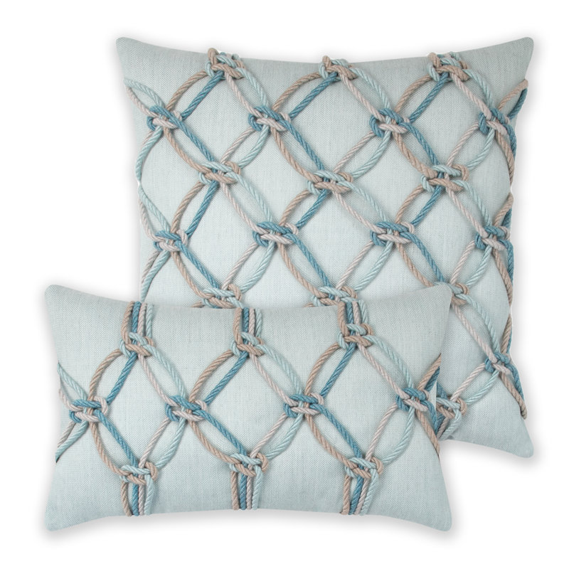 Lagoon Lumbar Indoor/Outdoor Pillow Cover & Insert, Lagoon, Rectangular 12" x 20"