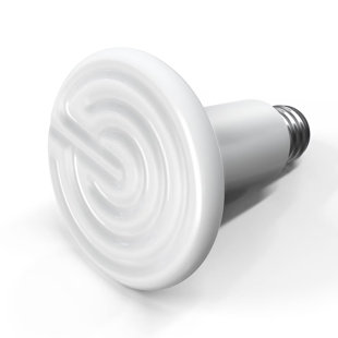 Simple Deluxe 100W Ceramic Heat Emitter Reptile Heat Lamp Bulb No Light Emitting Brooder Coop Heater for Amphibian Pet Snake Turtle & Incubating Chicken, No Harm, White, 1 Pack