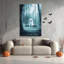 Reproduction d'art d'Halloween sur toile, impression de fantôme drôle dans la forêt, décoration murale gothique foncé pour salon, chambre à coucher