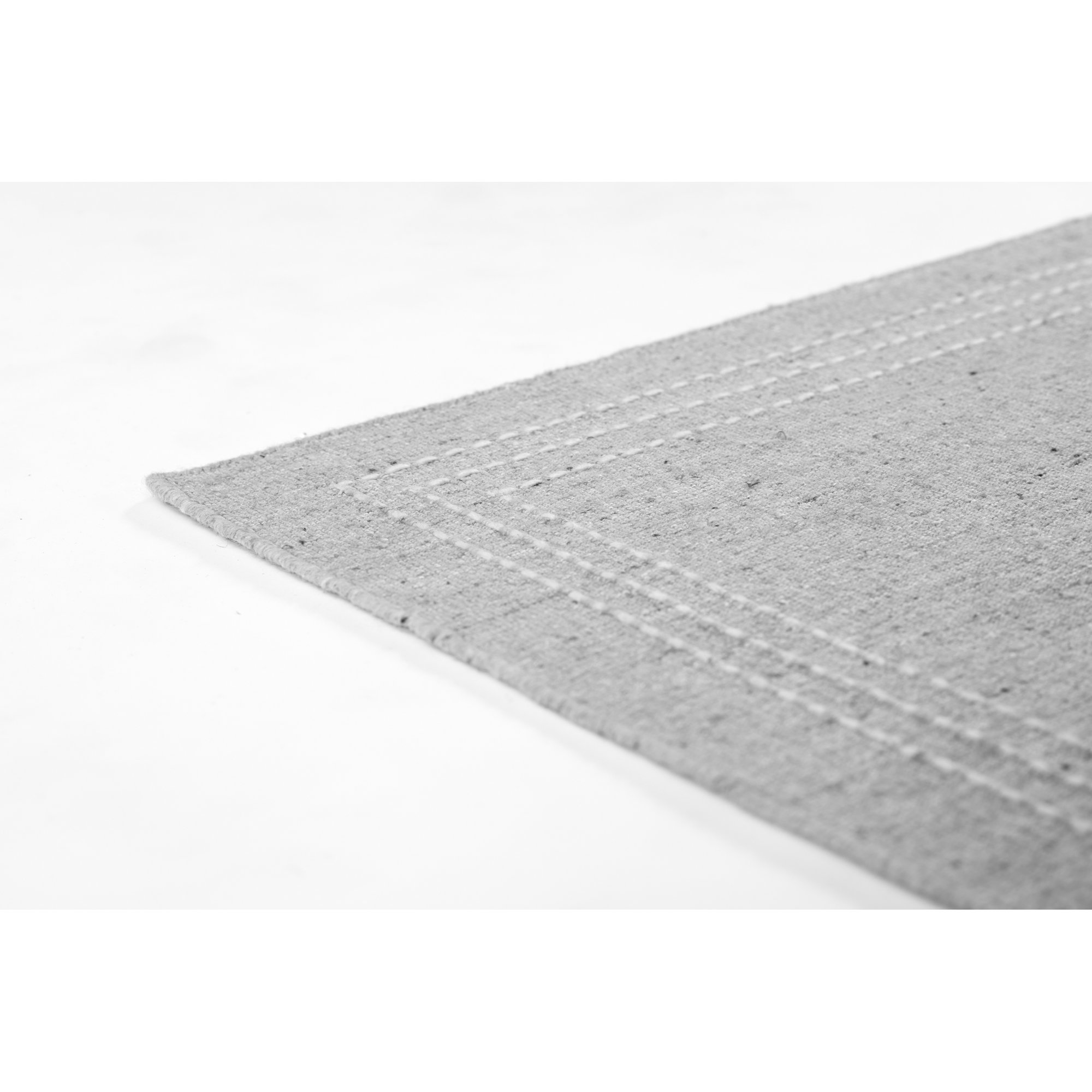 Momeni Oliver Solid Wool and Polyester Hand Loomed Light Blue Area Rug, Rectangle 9' x 12'