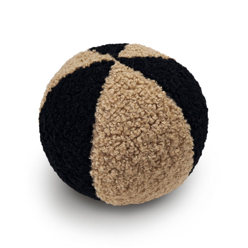 Coussin Poodle Ball II, Jet / café au lait