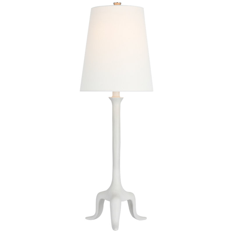 Mathilde 27" Table Lamp  in Plaster White with Linen Shade