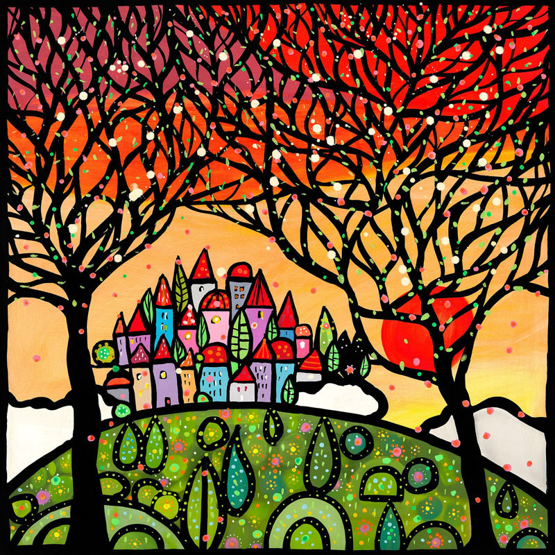 A Light In The Night by Wallas - Wrapped Canvas Print, 70cm H x 70cm W