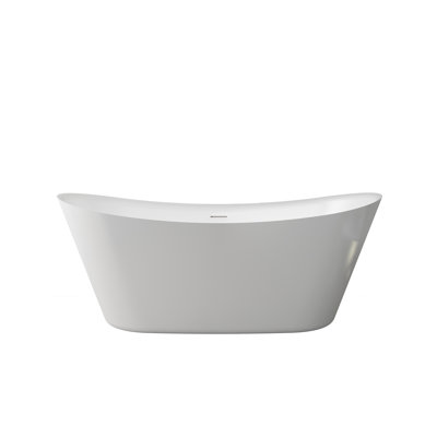 Contemporary-Modern 67'' x 24'' Freestanding Soaking Acrylic Bathtub