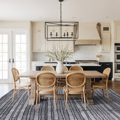 Tapis d'intérieur antidérapant à rayures anthracite, lavable à la machine