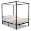 Volare Metal Industrial Four-Poster Bed Frame-1740867190