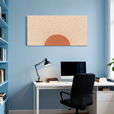 Fashion Sunburst Pattern With Warm Earth Tones
