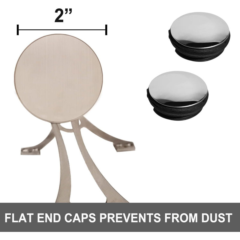 Barre de pied de bar en acier inoxydable de 5 pi - Ensemble de fixation murale et au sol de 2 po de diamètre pour les barres intérieures et extérieures