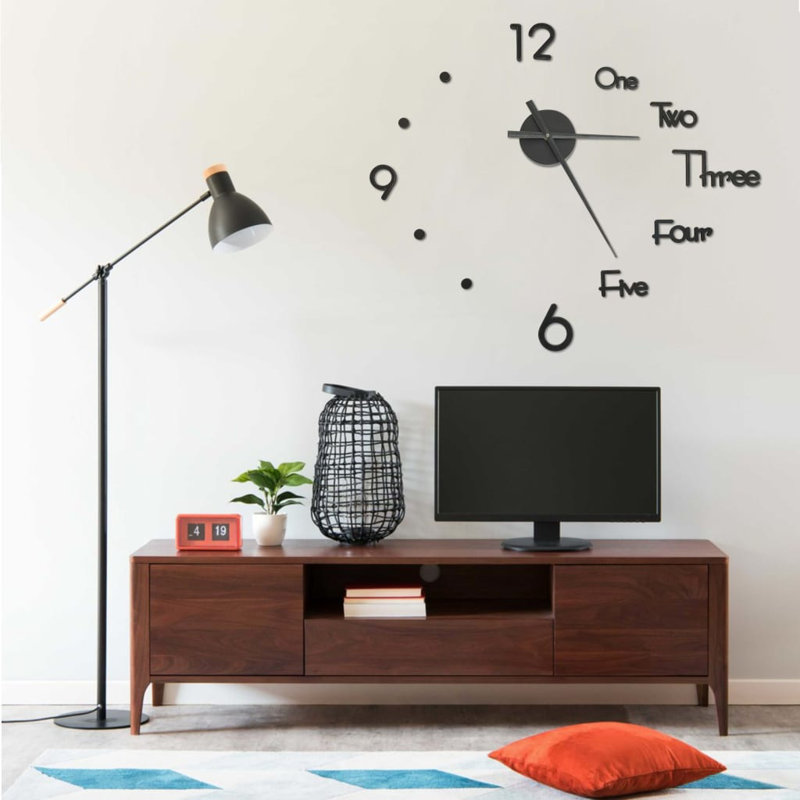 Galloway Wall Clock, Black
