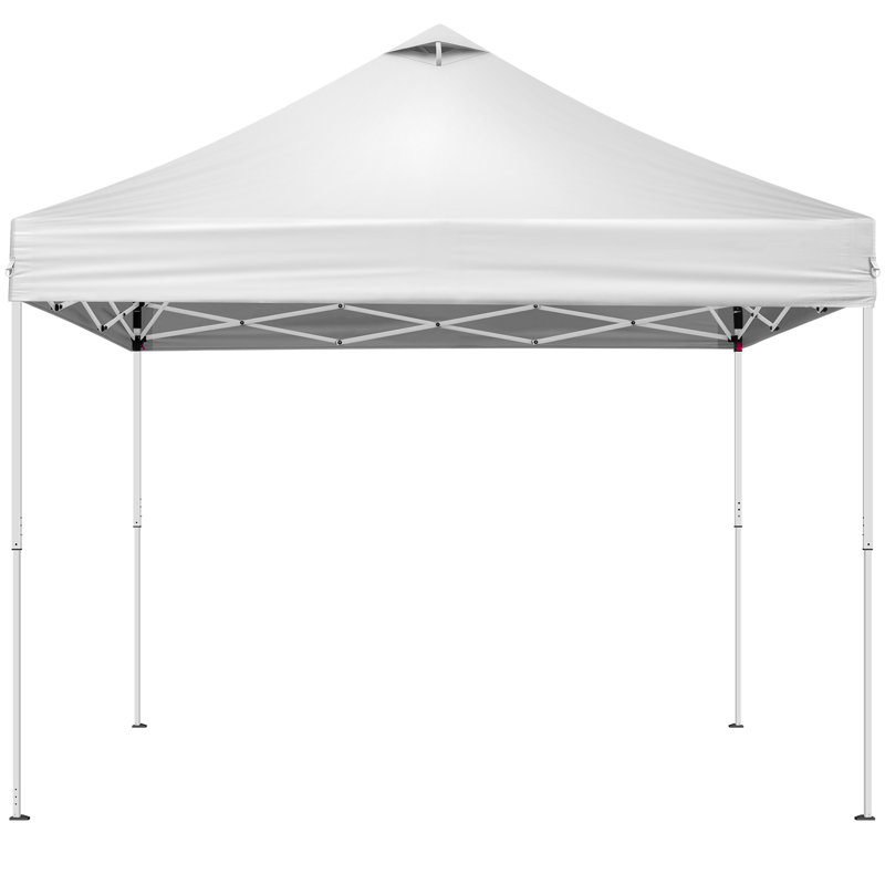 10 Ft. X 10 Ft. Pop-Up Canopy With Two Expandable Sidewalls, White