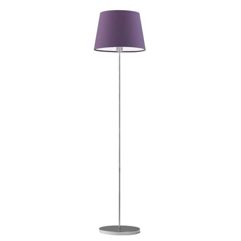 Artimus 162.5cm Traditional Floor Lamp, Violet, Silver