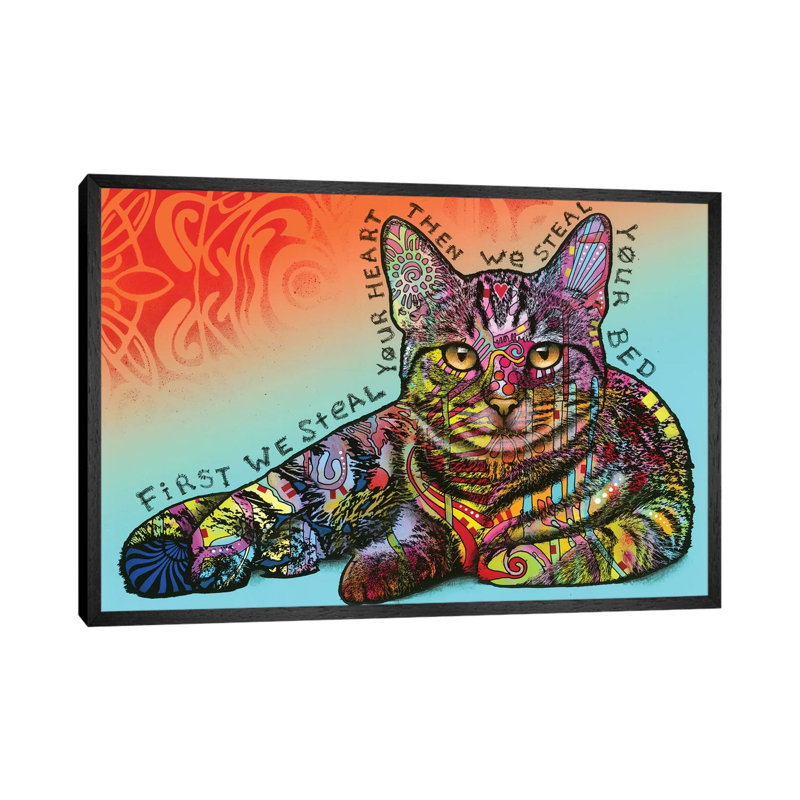 Steal Your Bed by Dean Russo - Print on Canvas, Black Framed, 66.04 cm H x 45.72 cm W