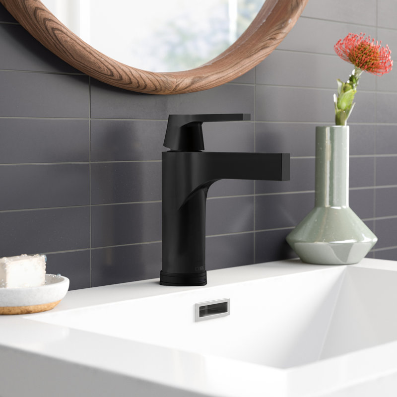 Zura Single Hole Touch2O Bathroom Faucet with Touchless Technology, Matte Black