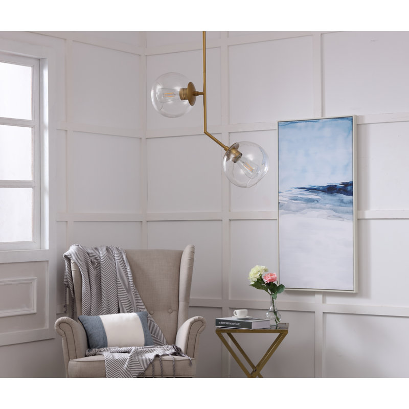 Suazo 2 - Light Cluster Pendant, Brass, Clear