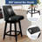 26Inch Counter Height Bar Stools Set Of 2, Upholstered Barstools With Wooden Legs And Backs,Counter Stools For Kitchen Counter-1266272204