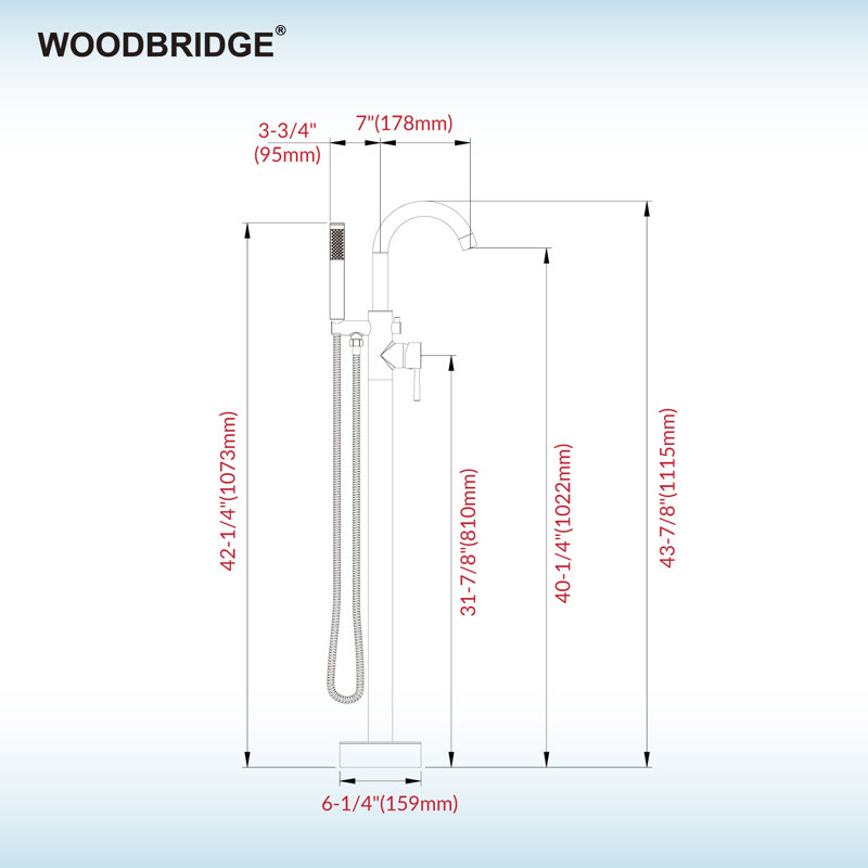 Cove 1 Handle Bathroom Freestanding Tub Filler with Diverter, Bushed Nickel