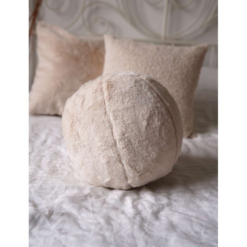 Beige Cushion (Square, 9.8 x 9.8 x 9.8 inches) | 75% Recycled Polyester & 25% Polyester, Silicone Filling | Machine Washable at 68°F | Eco-Friendly Comfort for Home Decor, Sofas, and Chairs