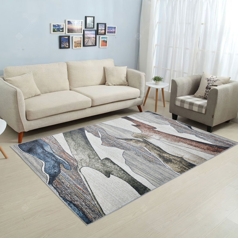 Tapis beige clair de la collection Alloy, 5 pi 3 po x 7 pi 6 po