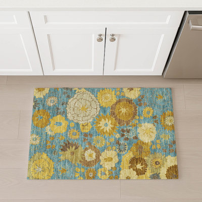 Machine Washable Indoor/Outdoor Emelia ACN2294 Floral Rug