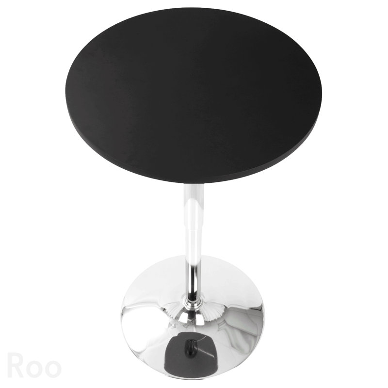 Table de bar réglable réglable en noir